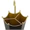 Black Metal Abstract Umbrella Stand with Gold Handle 10" x 9" x 27"